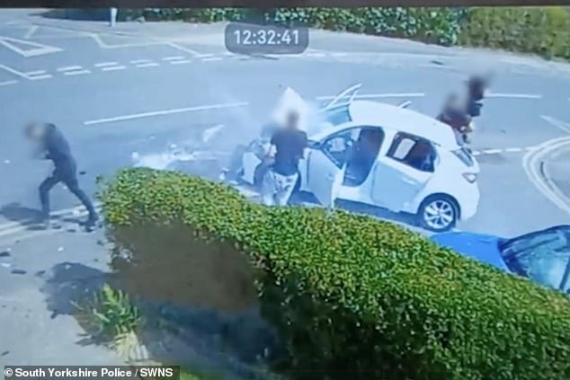 Horrific footage has emerged of Ty Kelsall and three others walking away after the devastating crash leaving the victim fighting for her life