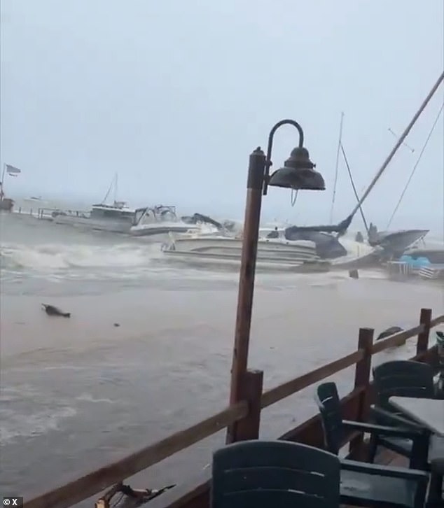 But even boaters who managed to reach shore during the storm weren't out of danger - many suffered from hypothermia after falling into the frigid water, which remained below 60 degrees throughout the day