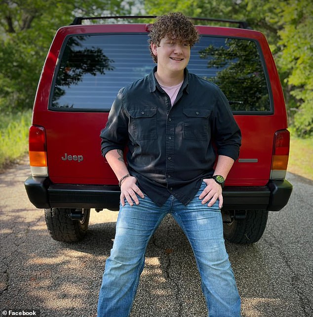 The official timeline is disputed by another partygoer, Kaden Pressy, (pictured) who claimed he was woken up at 5.15am by Jack bursting through he door at 5.15am