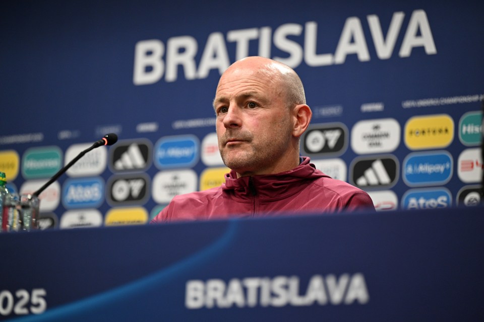 Lee Carsley, Head Coach of England, at a press conference.