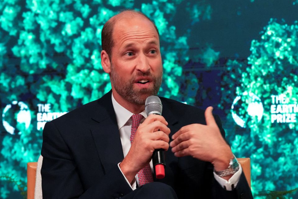 An image collage containing 1 images, Image 1 shows Prince William speaking at the Earthshot Prize event