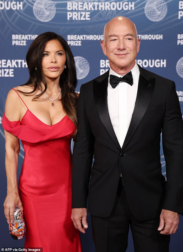 Lauren and Jeff (pictured in April 2025) are expecting around 200 guests, many of them high profile