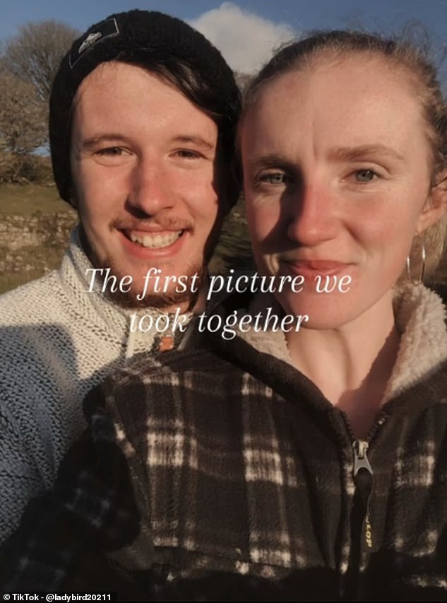If worst comes to worst, the mother-of-one has a 'bug out plan' in place. This containing instructions on where to go and what to do in the face of disaster. Pictured with her partner