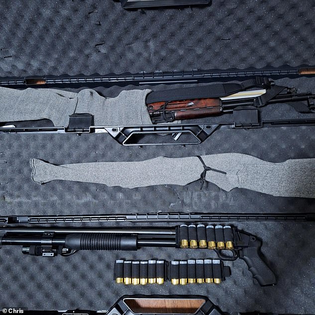 Chris, from Canada, has stores of firearms to protect his family should his idea of the worst case scenario happen
