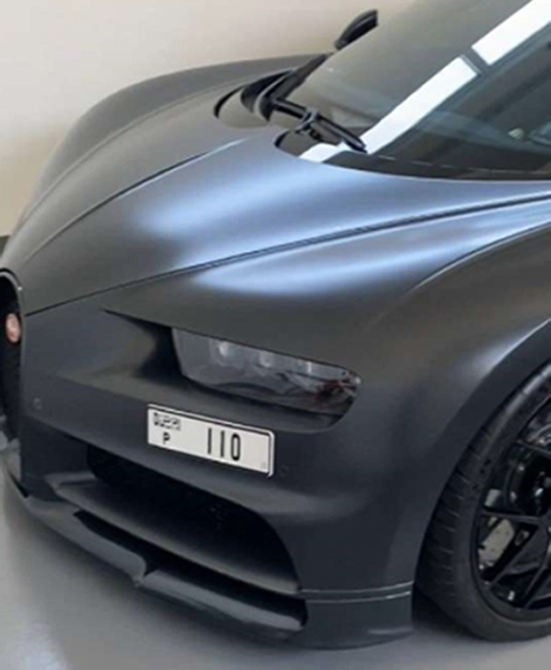 Close-up of James Harding's Bugatti Chiron.