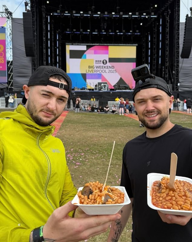 The duo brought warm snacks to festivalgoers at Radio 1's Big Weekend in late May