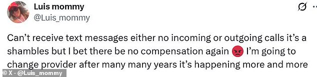 On social media, outraged customers shared their frustrations and complained that they could not receive or make phone calls