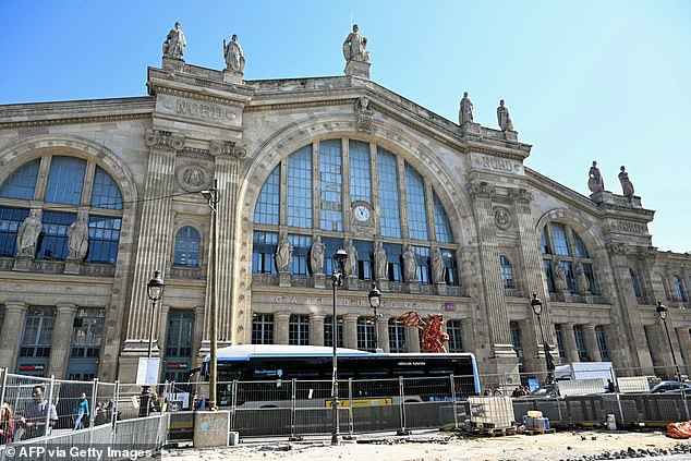 Some weary holidaymakers have spent hundreds trying to re-book trains while others had to sleep in Gare du Nord station (pictured), accusing the train line of 'horrific' customer service
