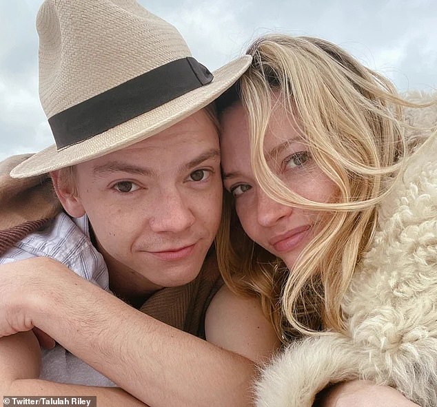 In complete contrast, Thomas lives a private and quiet life in Hertfordshire with his wife Talulah Riley (pictured in 2023)