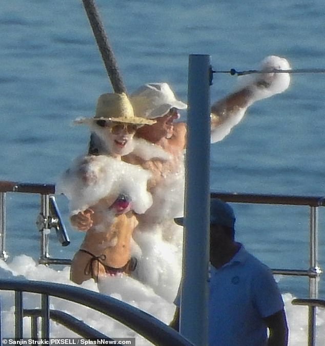 Jeff Bezos And Lauren Sanchez Throw A Foam Party On Their Yacht Ahead Of Their Italian Wedding on June 23, 2025