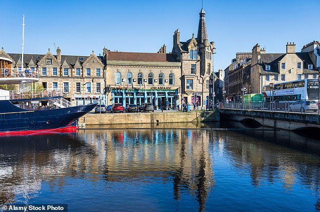 Leith in Edinburgh is a port district with waterfront bistros and pubs