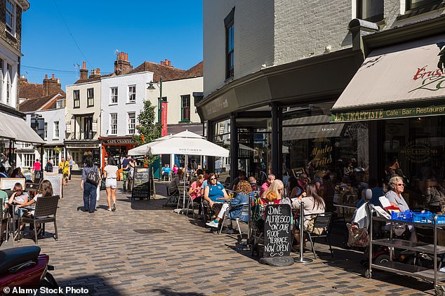 The pavement cafes and restaurants in Canterbury fill quickly but for good reason