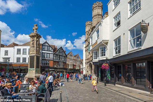 Buttermarket in Canterbury, Kent, is a beautiful place to hit on weekends