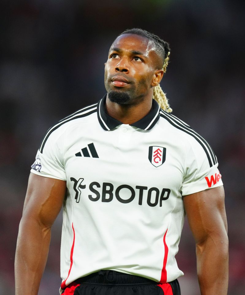 Adama Traore of Fulham in a soccer jersey.