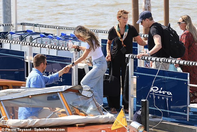 Guests and staff were seen arriving at the airport in Venice, Italy, ahead of the highly anticipated wedding of the Amazon founder