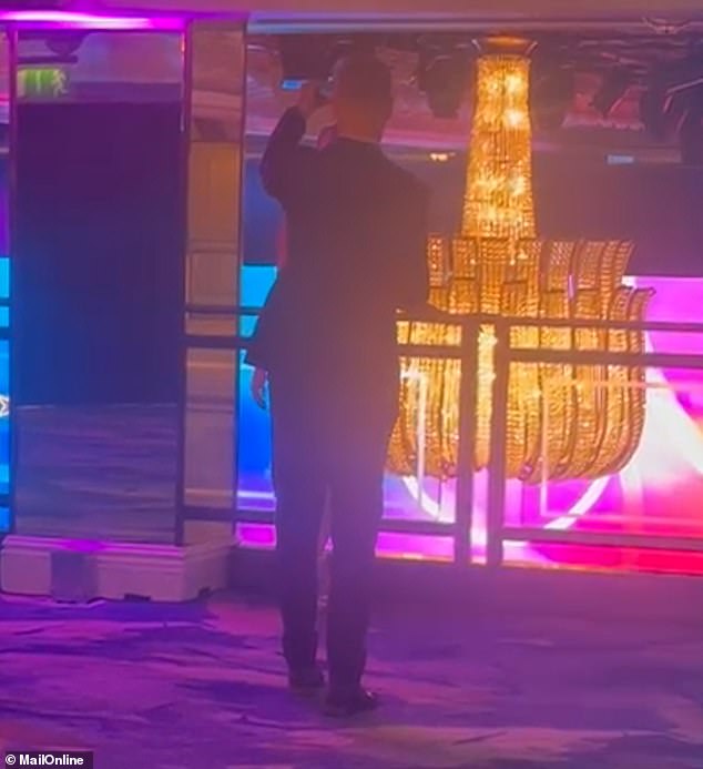 Dan attentively took pictures of Nadiya once his hosting duties at the TRIC Awards were over