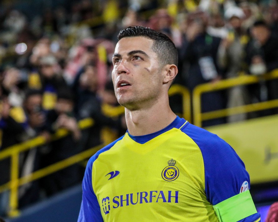 RIYADH, SAUDI ARABIA - JANUARY 22: Cristiano Ronaldo of Al Nassr is seen during the Saudi Pro League match between Al Nassr and Al Ettifaq at Mrsool Park in Riyadh, Saudi Arabia on January 22, 2023. (Photo by Stringer/Anadolu Agency via Getty Images)