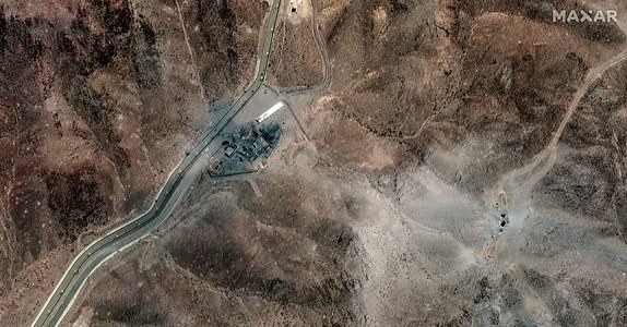 This handout satellite picture provided by Maxar Technologies and taken on June 24, 2025, shows new airstrike craters at perimeter installation on Iran's Fordow Fuel Enrichment Plant (FFEP), northeast of the city of Qom. With his surprise announcement of a ceasefire between Israel and Iran, US President Donald Trump has turned his flair for social media into diplomatic deftness, despite continued uncertainty in the Middle East. Israel, Iran and Trump himself all declared victory after 12 days of conflict that culminated Saturday in the United States bombing Iran's key nuclear sites. (Photo by Satellite image Â©2025 Maxar Technologies / AFP) / RESTRICTED TO EDITORIAL USE - MANDATORY CREDIT "AFP PHOTO/ SATELLITE IMAGE Â©2025 MAXAR TECHNOLOGIES" - NO MARKETING NO ADVERTISING CAMPAIGNS - DISTRIBUTED AS A SERVICE TO CLIENTS - THE WATERMARK MAY NOT BE REMOVED/CROPPED (Photo by -/Satellite image Â©2025 Maxar Technologies/AFP via Getty Images)