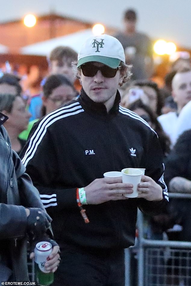 Paul Mescal carries drinks as he attends Charli XCX's show at Lido festival earlier this month