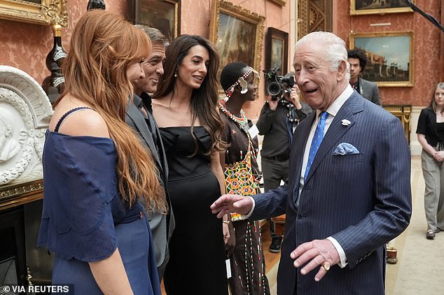 Also mingling with the royal was make-up star Charlotte Tilbury, who looked to enjoy a spirited chat with the royal