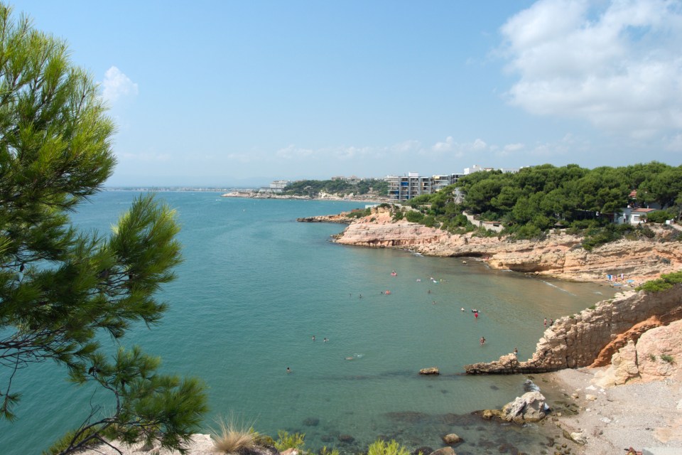 View of Salou beach in Spain.