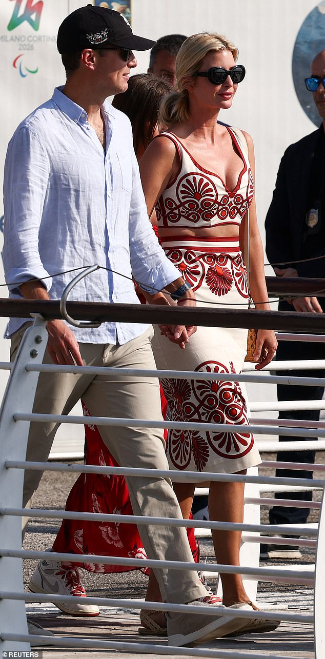 The first daughter, 43, and her family jetted off to the Italian city on Tuesday for the Amazon founder and Emmy-award winning journalist's nuptials