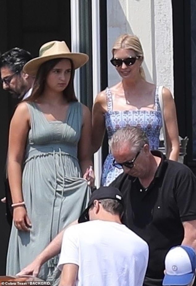 Famous guests like Ivanka Trump (picturedm right) are starting to arrive at the venue