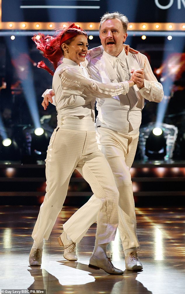 Chris McCausland and Dianne Buswell during a Strictly Come Dancing dress rehearsal in December 2024