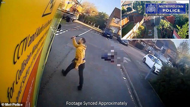 When an ambulance crew arrived at the scene, Monzo attacked the vehicle with his weapon
