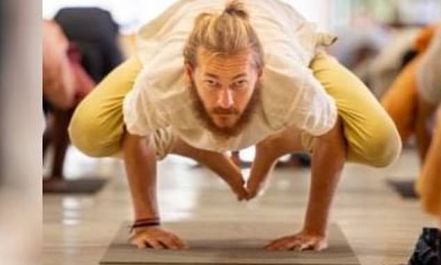 The swordsman (pictured) began practising yoga after a knee injury prevented him from martial arts training