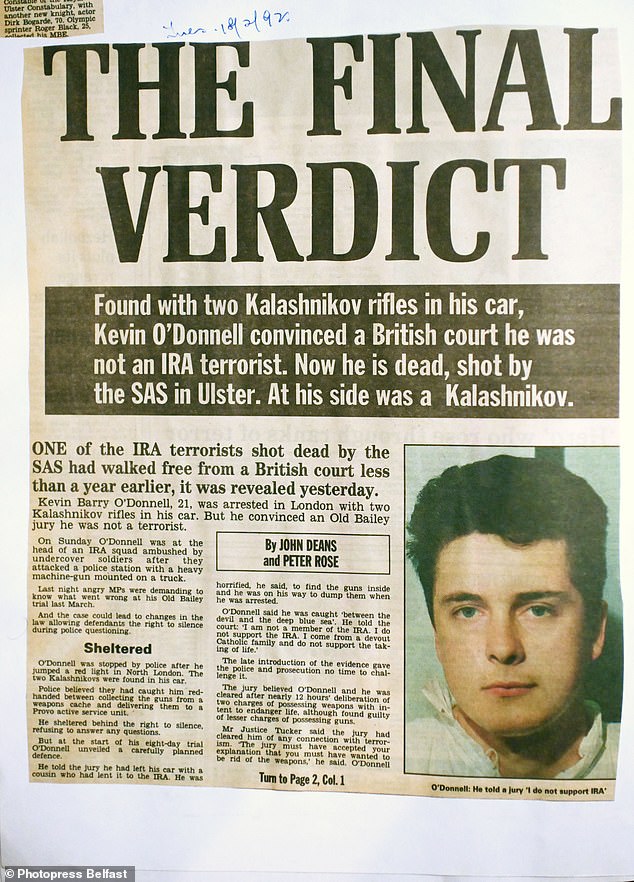 How the Daily Mail reported the Clonoe SAS operation that led to the deaths of four IRA members