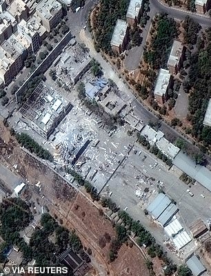Iranian facility after the U.S. strikes