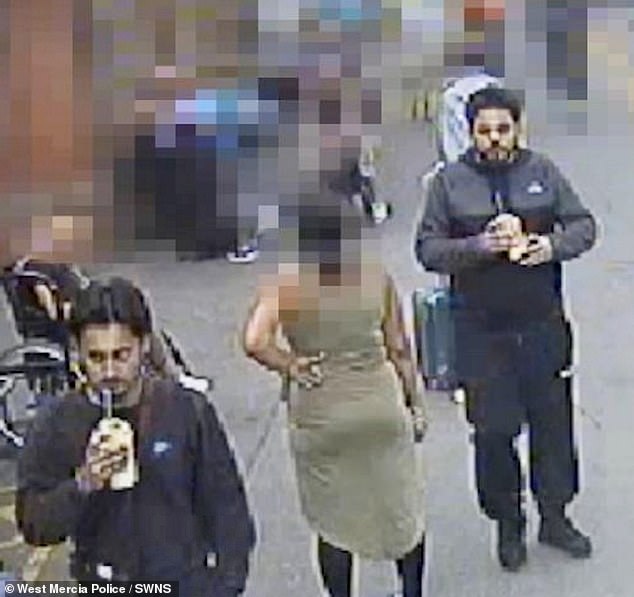 Mehakdeep and Sehajpal pictured after dumping the car and catching the train from Shrewsbury to Wolverhampton, before they headed to flee the UK