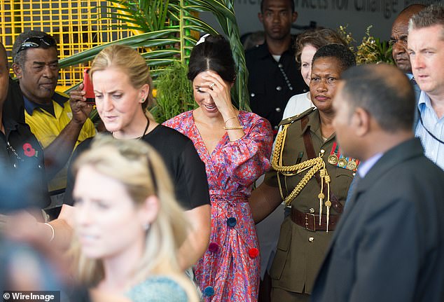 A source told The Times that her decision to leave was down to UN Women ¿ and that Meghan had only agreed to visit the market if there was no branding for the organisation