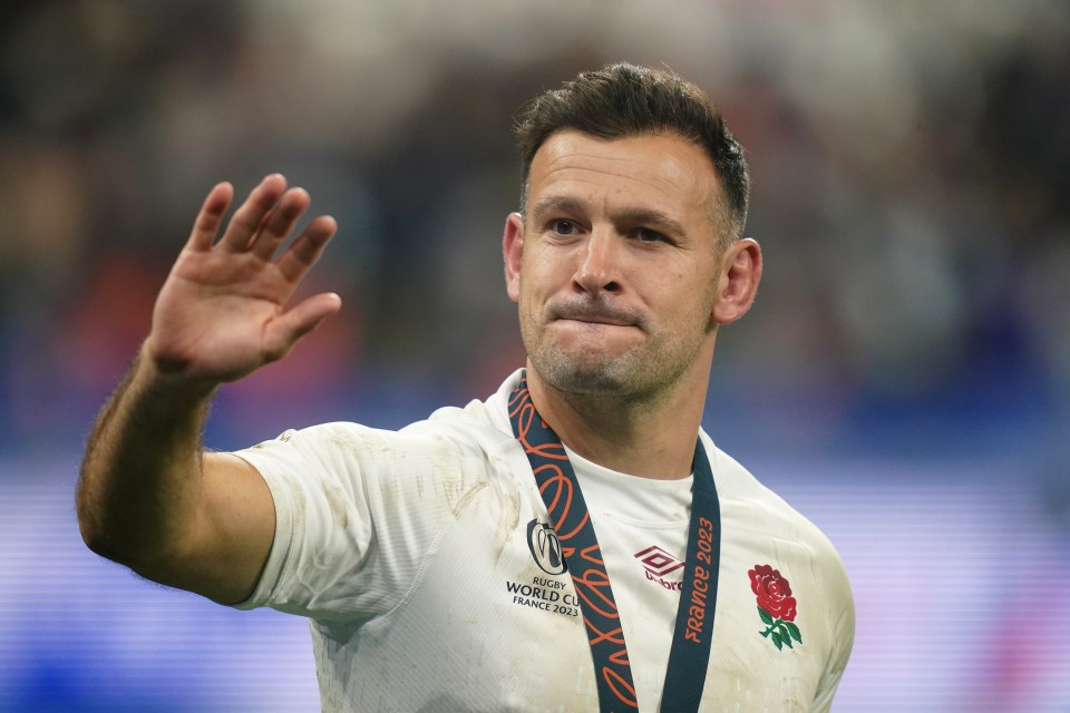Danny Care, England rugby player, waving goodbye.