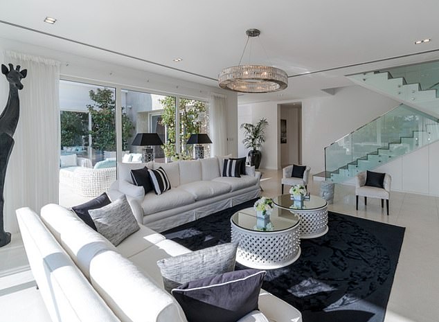 An interior photo of Harding's lavish Dubai residence