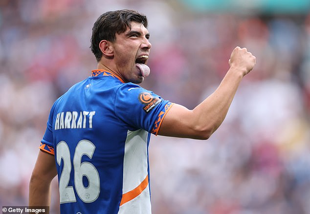 The striker scored the winning goal as Oldham won the National League play-off final on June 1