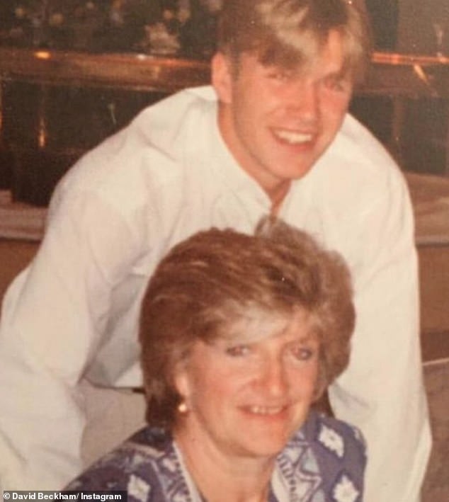 Teenage Beckham poses with mum Sandra in another photo shared with Instagram followers on Thursday morning