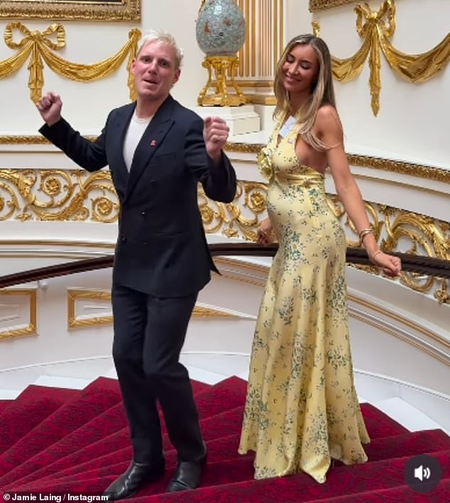 The clip saw the couple poke fun at the cringe Meghan and Harry 'Baby Mama' dance as they twerked on the historical Grand Staircase built for Queen Victoria of the royal residence after being invited as official ambassadors for The King's Trust