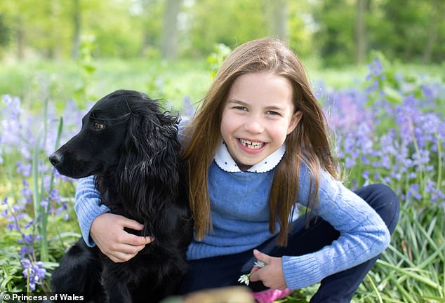 Orla was also in a portrait released to mark Princess Charlotte's seventh birthday in May 2022