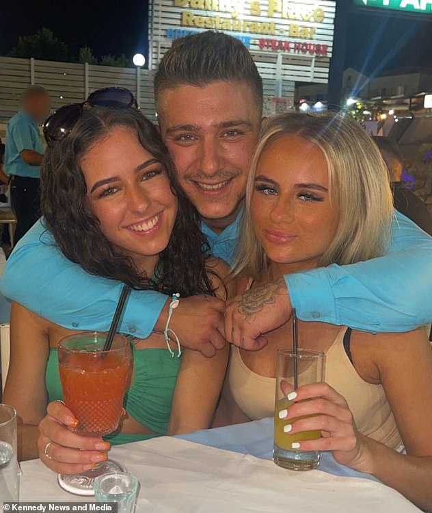 After a whirlwind romance, Beth and Gabriel (pictured with Beth's friend) now live together in the UK