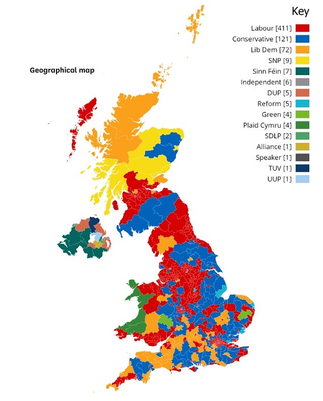 The YouGov findings represent a huge change in the political map from the results of the general election a year ago