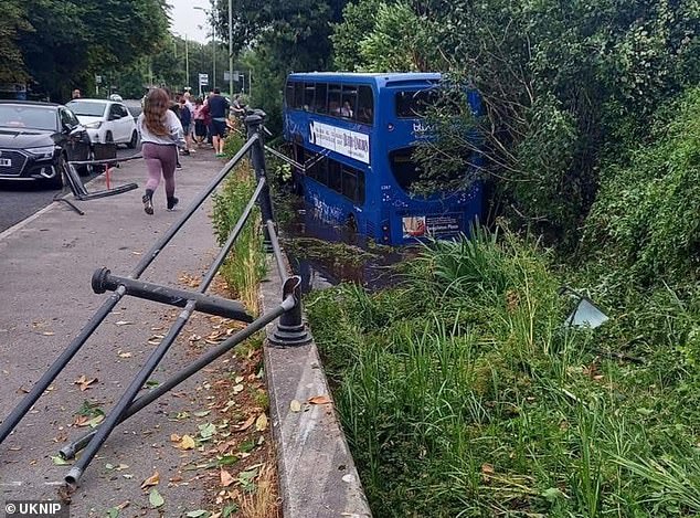 At least five ambulances were at the scene on a residential road in the Hampshire town today