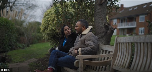 Amol did not take his emotional journey alone - his mother (pictured) accompanied him and provided a steadying presence throughout its ups and downs