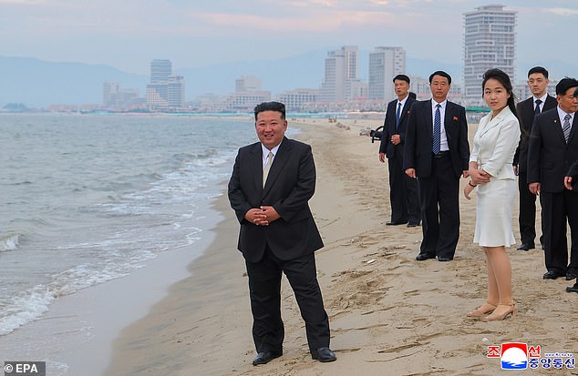 Kim's inspiration for the resort came after his officials were left 'amazed' during a research trip to Spain's Costa Blance in 2017