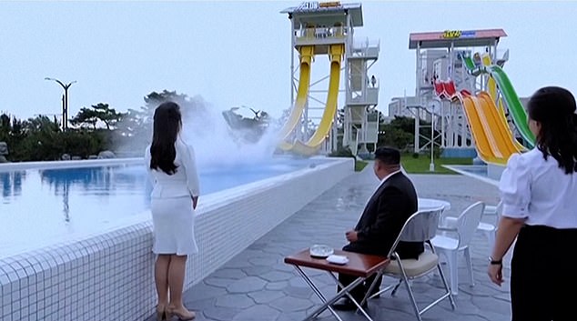 Kim was also accompanied by his wife, Ri Sol Ju, who has not been seen for 17 months