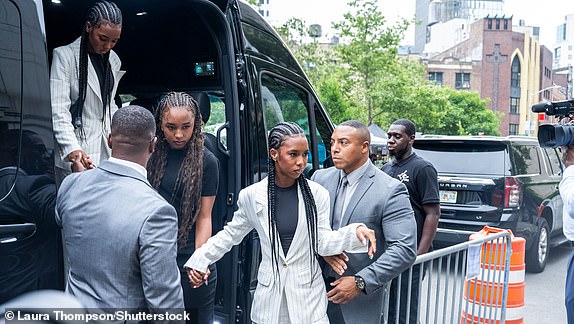 Mandatory Credit: Photo by Laura Thompson/Shutterstock (15375402f) D'Lila Combs, Chance Combs and Jessie Combs arrive at the closing arguments of the trial against P. Diddy in Manhattan, New York on June 26, 2025. Closing arguments at the P. Diddy trial- NEW YORK CITY, USA - June 26, 2025 - 26 Jun 2025