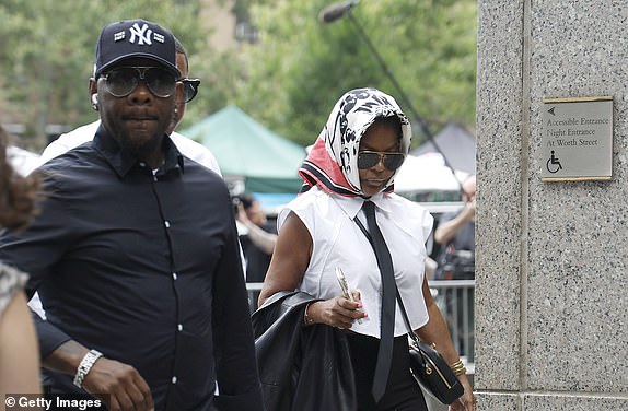 NEW YORK, NEW YORK - JUNE 26: Charlie Liucci and Misa Hylton arrive for Sean Combs' sex trafficking and racketeering trial at Manhattan Federal Court on June 26, 2025 in New York City. Prosecuting attorneys will begin their closing arguments today, following the prosecution and defense resting their cases earlier this week. Some of the charges have been dropped and others have been downgraded, in an effort to streamline the case at the behest of Judge Arun Subramanian. Combs, 55, faces up to life in prison if convicted on charges, which include allegations of threats, arson, violence, and drug-fueled sex parties referred to as "freak offs." (Photo by John Lamparski/Getty Images)