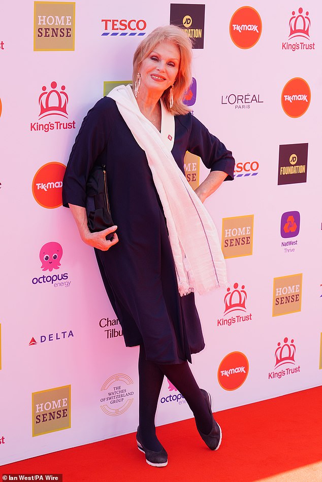 Joanna Lumley looked effortlessly chic as she hit the red carpet