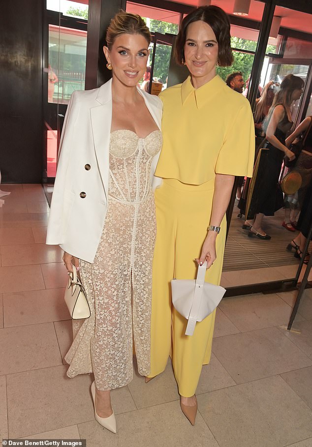 The former Made In Chelsea star posed with Elizabeth Day who wowed in a yellow ensemble